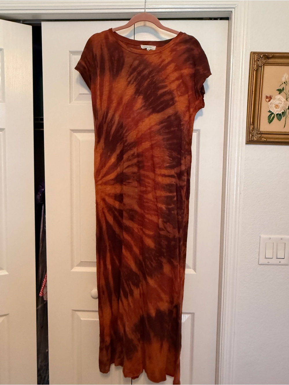 River + Sky Rust and Brown Tie-Dye Maxi Dress